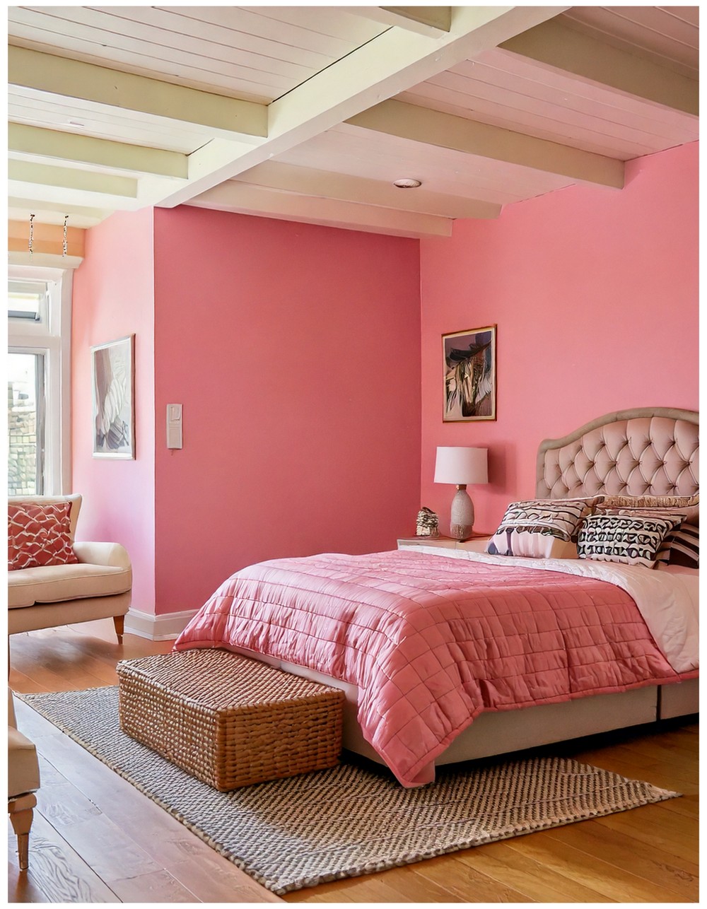 Go Bold with a Pink Accent Wall