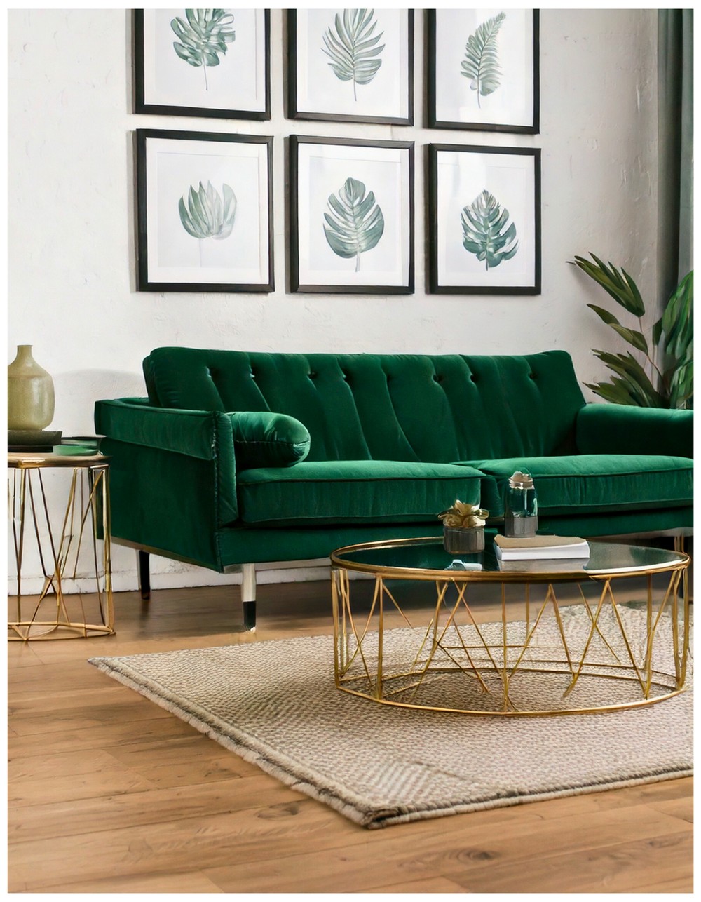 Green Velvet Sofa