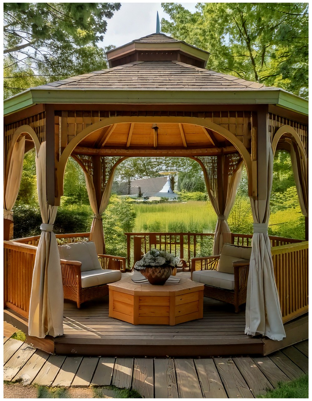 Multi-Level Deck with Gazebo on Top