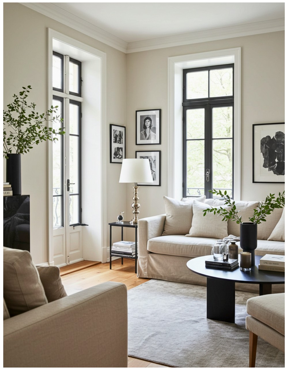 Neutral Palette with Pops of Black