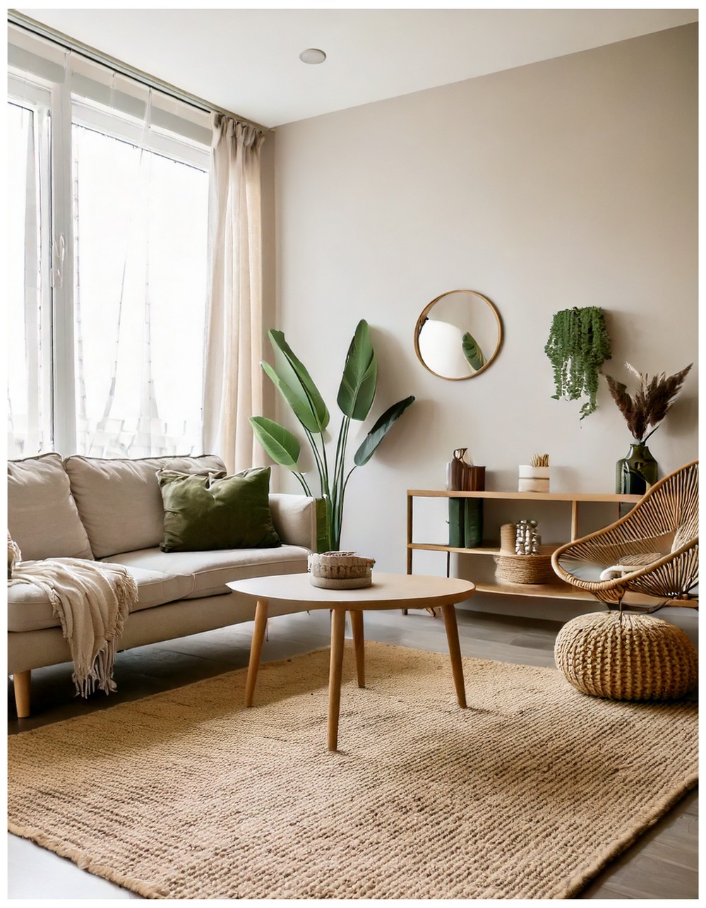 Neutral-toned area rug