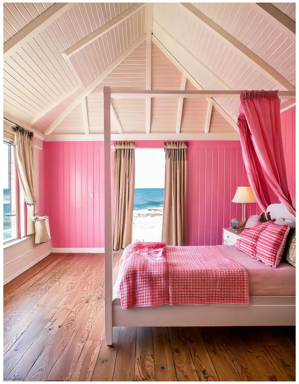 Try Pink Coastal Wallpaper