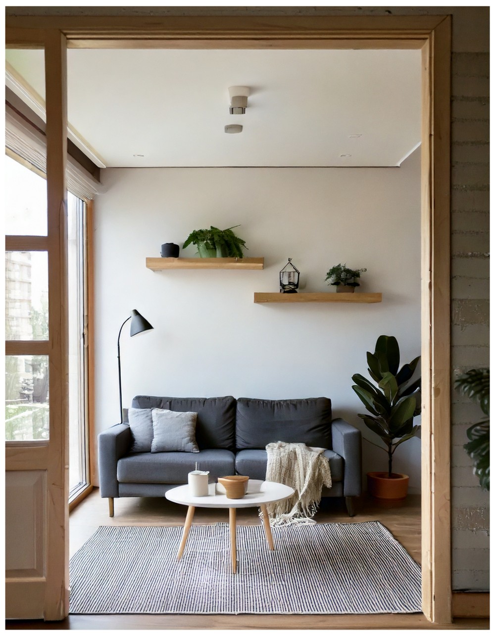 Wall-mounted floating shelves