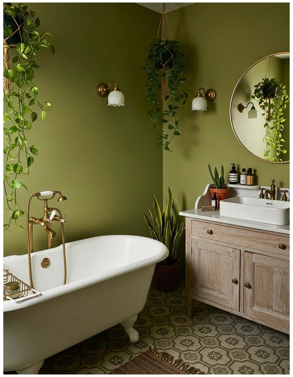 Charming Green Bathroom Ideas for Vintage Spaces