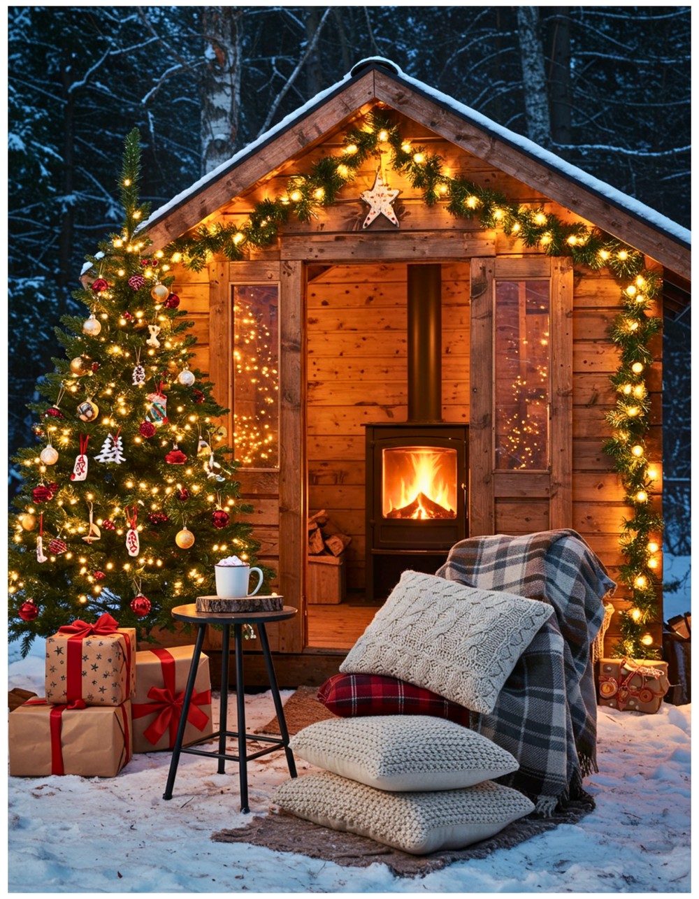 Cozy Christmas Cabin Retreat