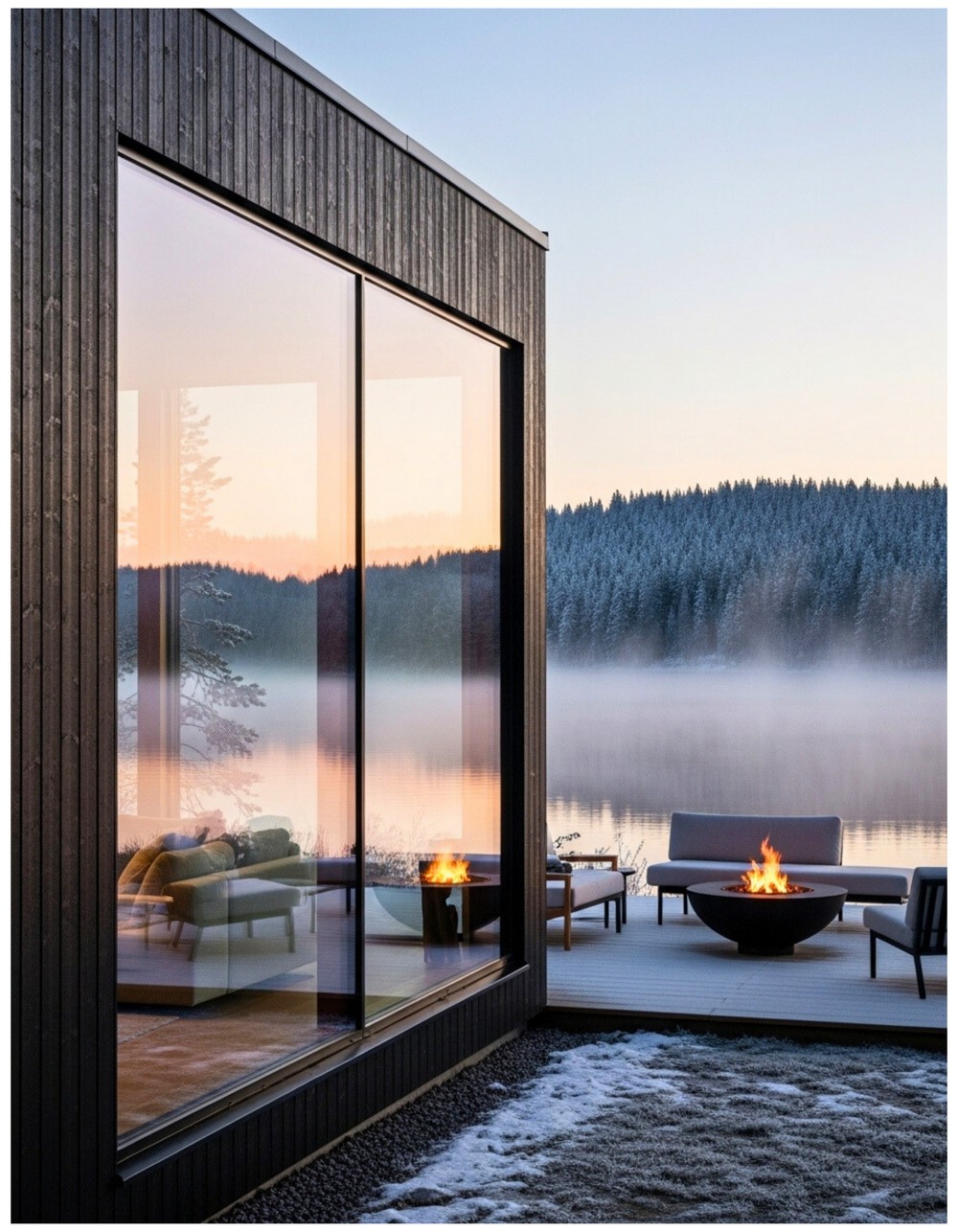 Elegant Charm of a Modern Scandi Lakehouse