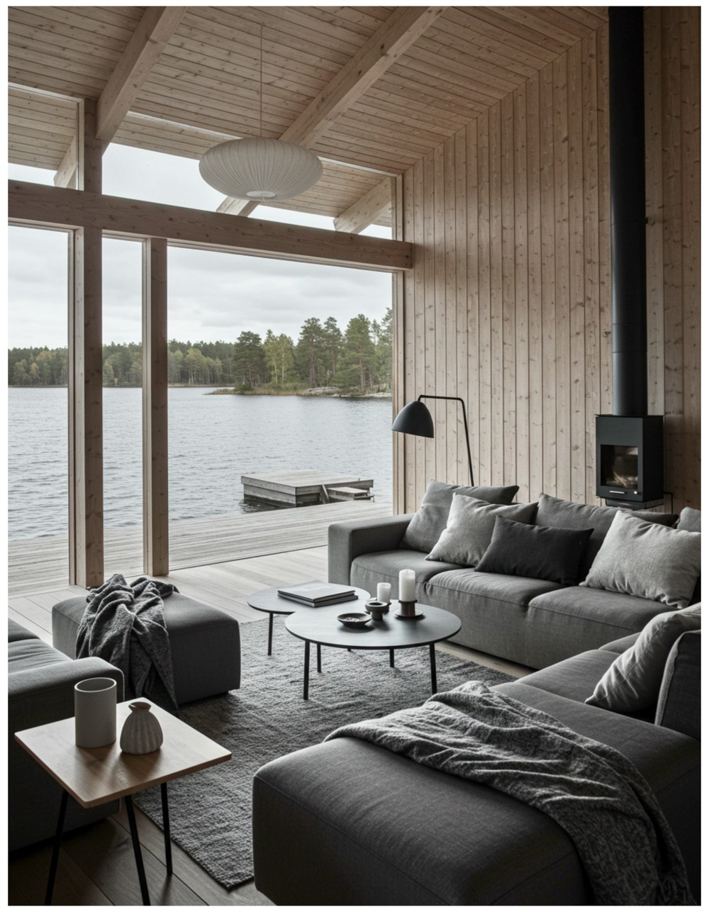Elegant Lakehouse Design with Nordic Charm