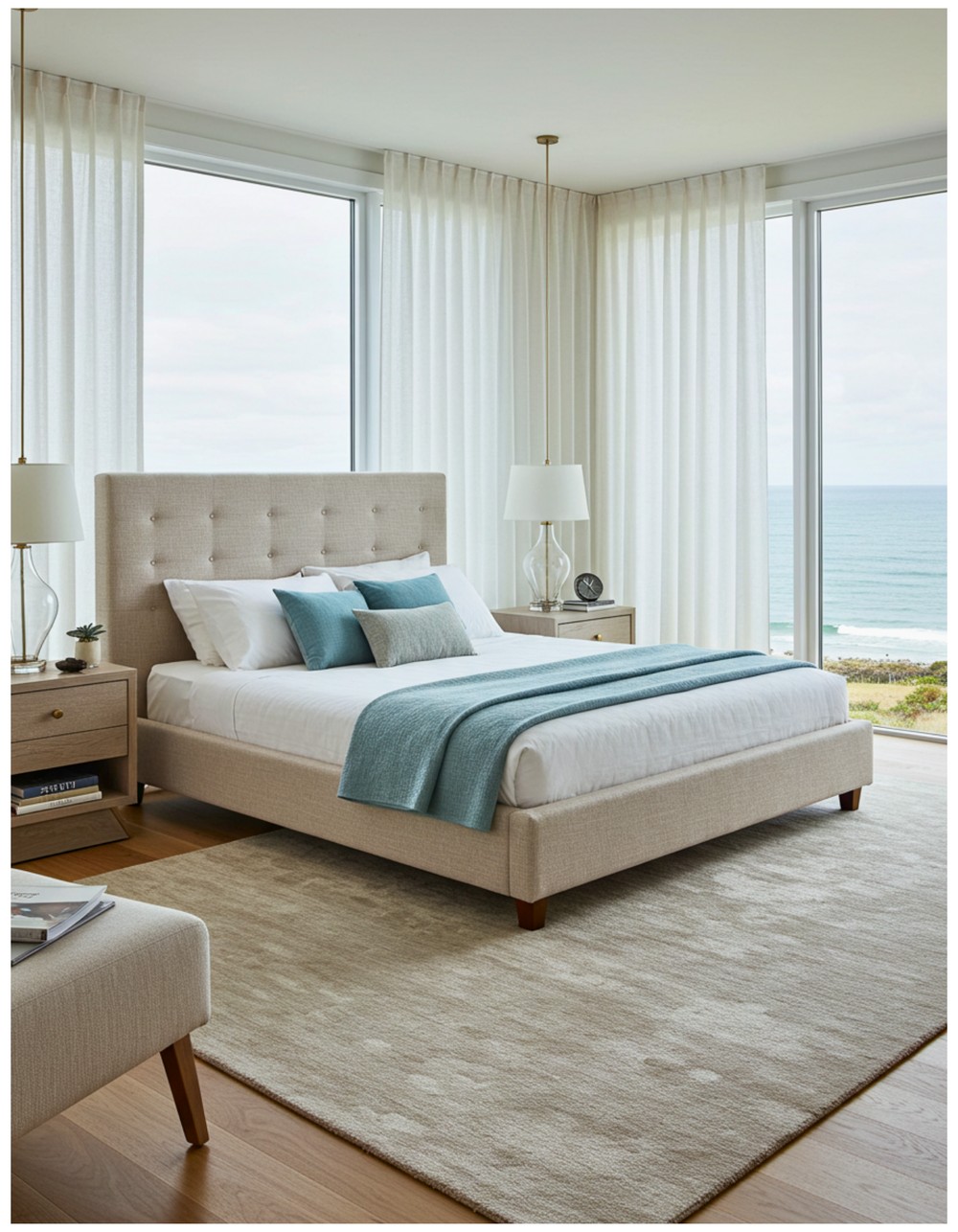 Elegant Luxury Bedroom Sets for Ocean-View Design
