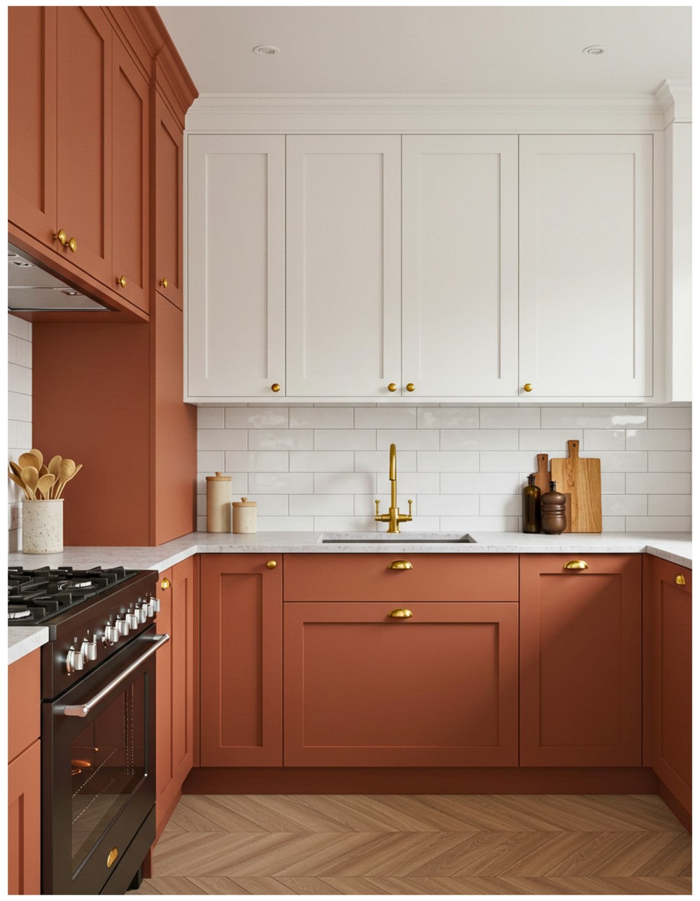 Moody & Modern Deep Terracotta Lower Cabinets