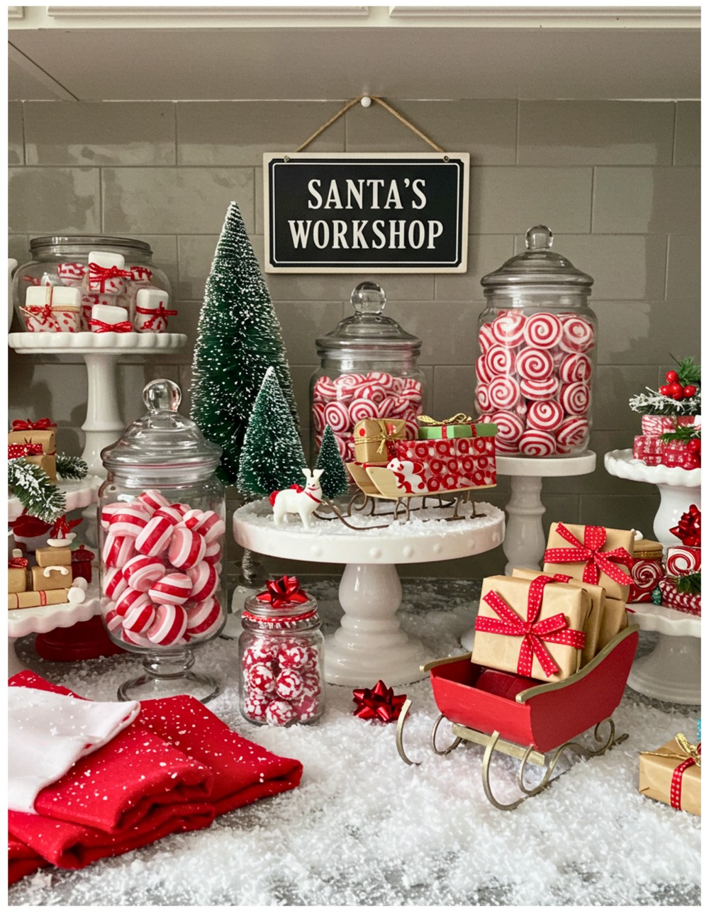 North Pole-Inspired Kitchen Corner