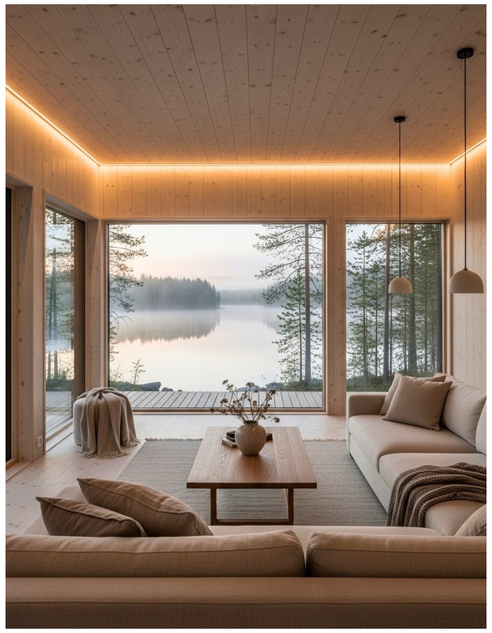 Serenity in a Modern Scandi Lakehouse