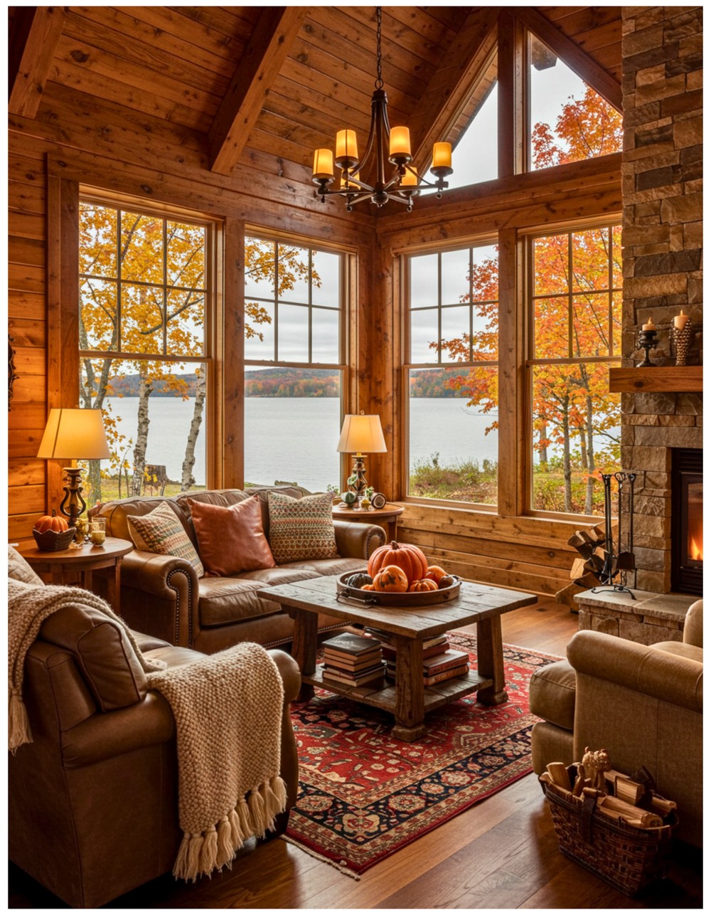 Stunning Lakehouse Design for an Autumn Escape