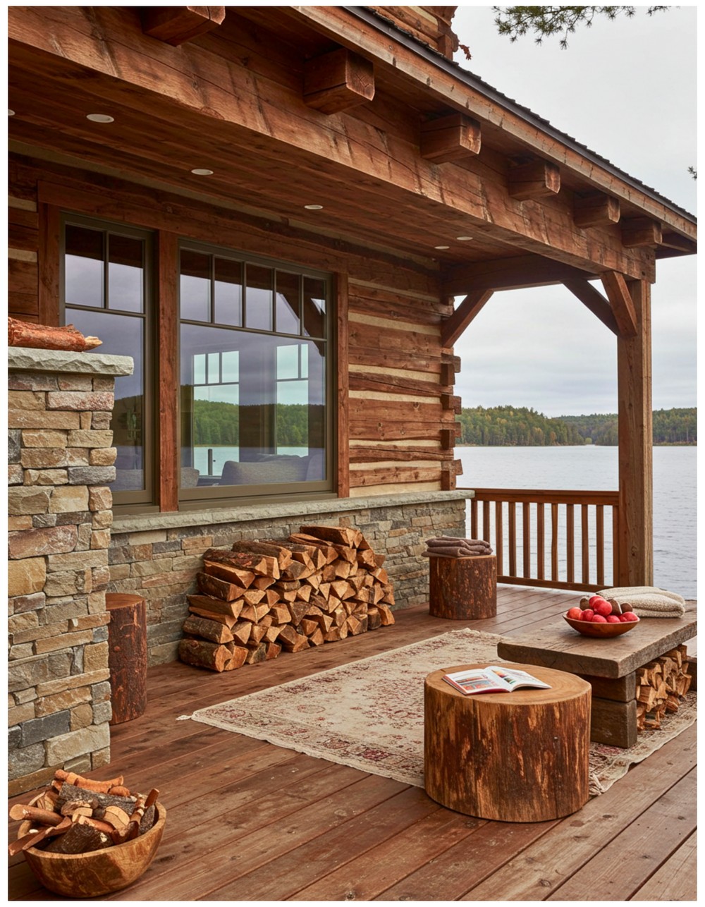 Stunning Rustic Lakehouse Design for Peaceful Living
