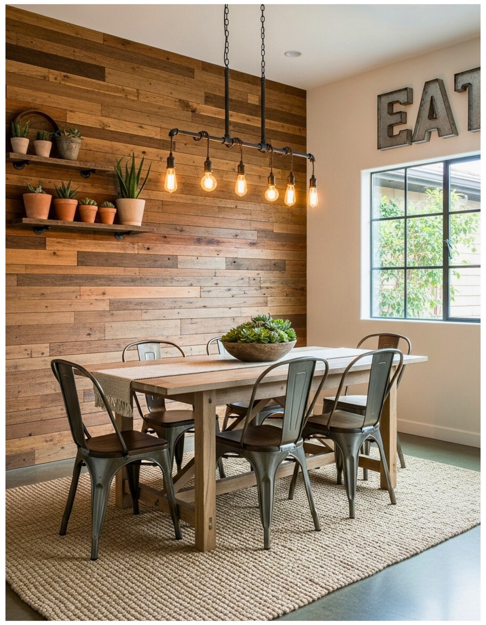 Stylish Ideas for Wood Accent Walls in Dining Rooms
