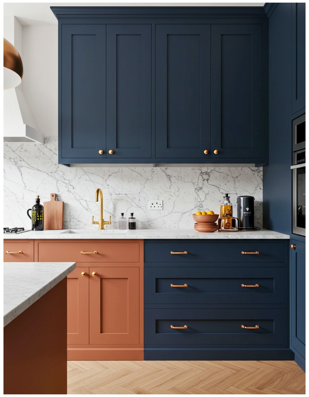 Terracotta with Navy Blue (Unexpected Elegance)