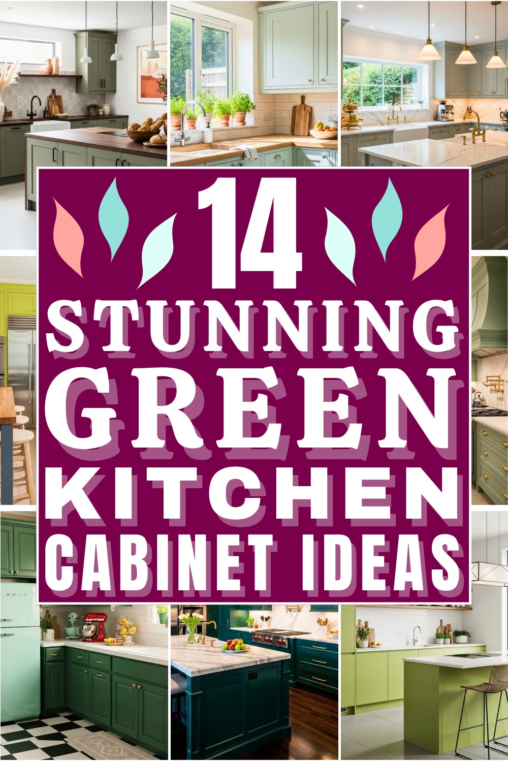 14 Stunning Green Kitchen Cabinet Ideas