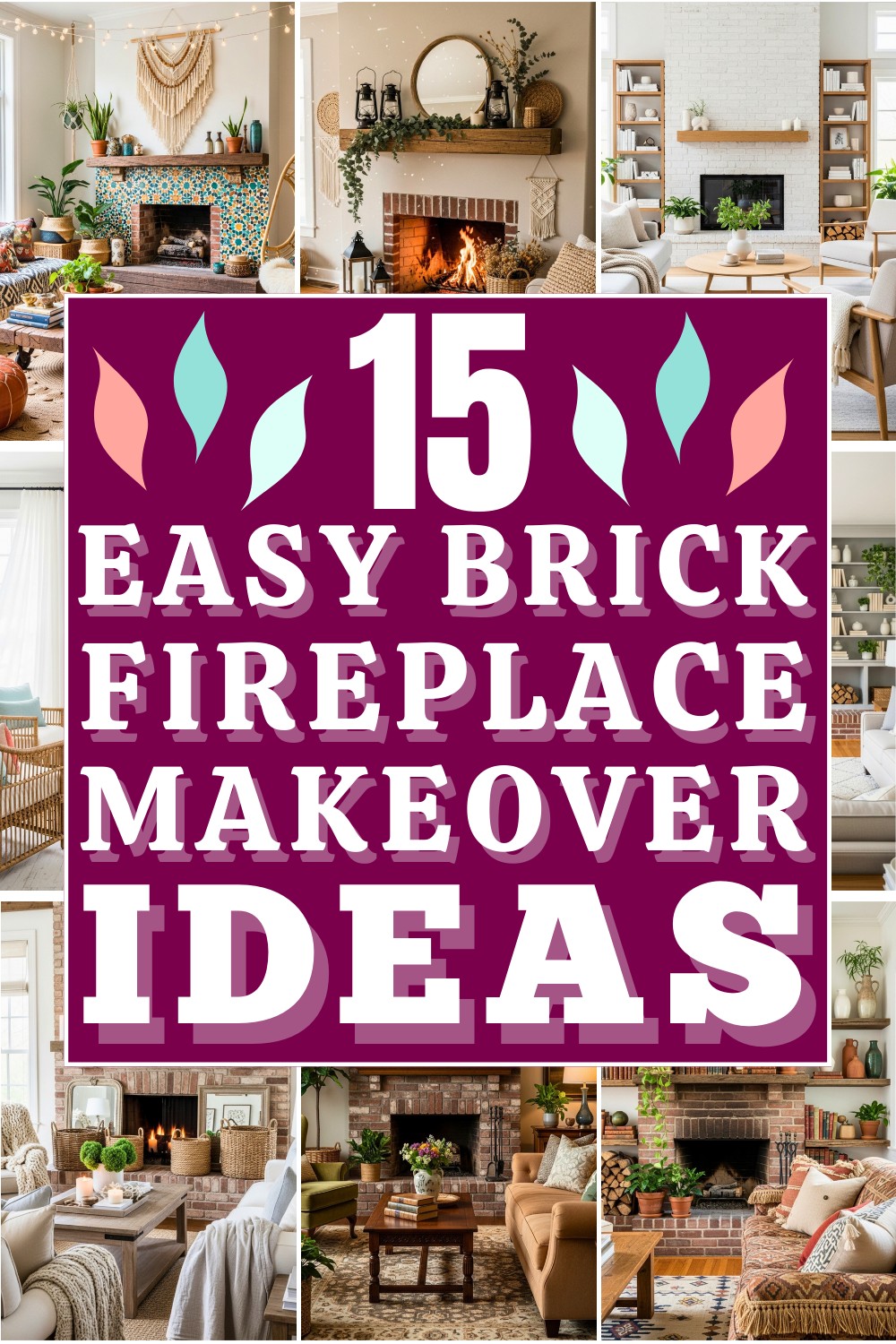 15 Easy Brick Fireplace Makeover Ideas