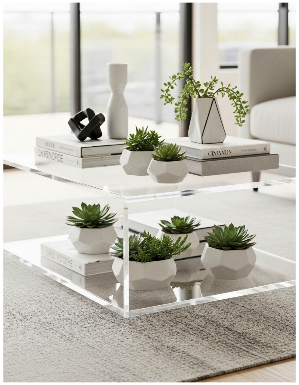 Acrylic Table Succulent Display