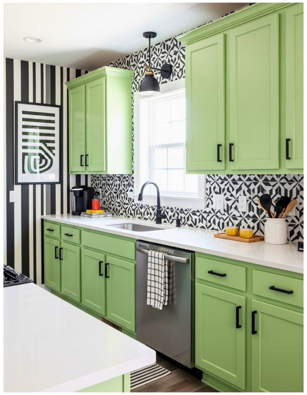 Apple Green with Black Hardware