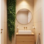 Chic Bathroom Decor with Greenery