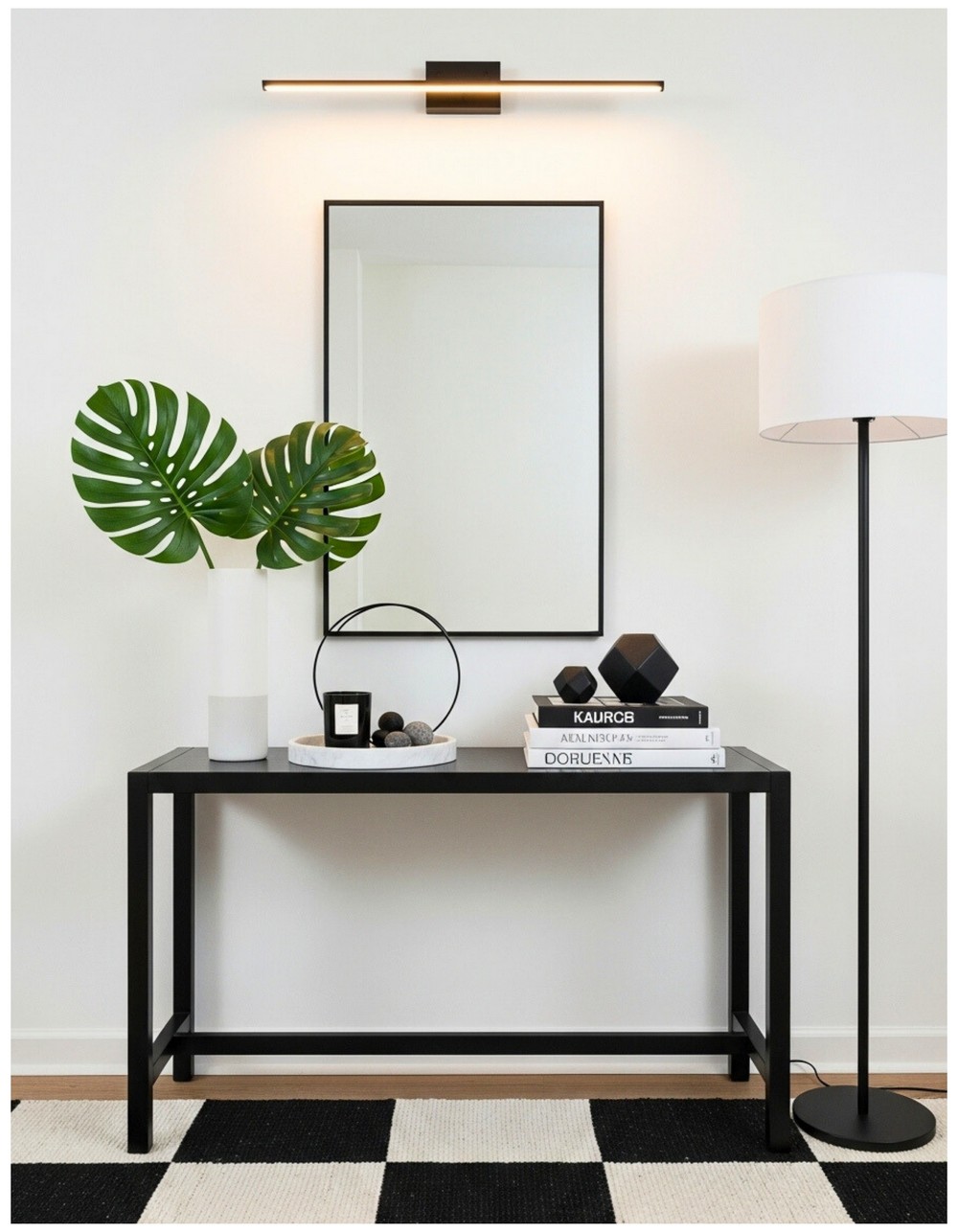 Chic Monochrome Entryway Decor