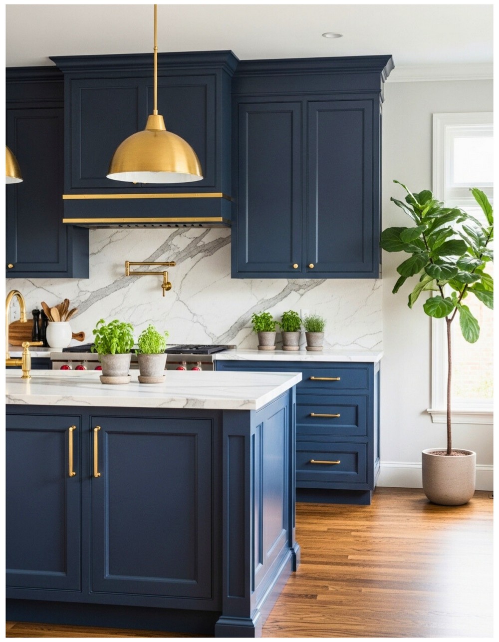 Elegant Indigo Kitchen Renovation