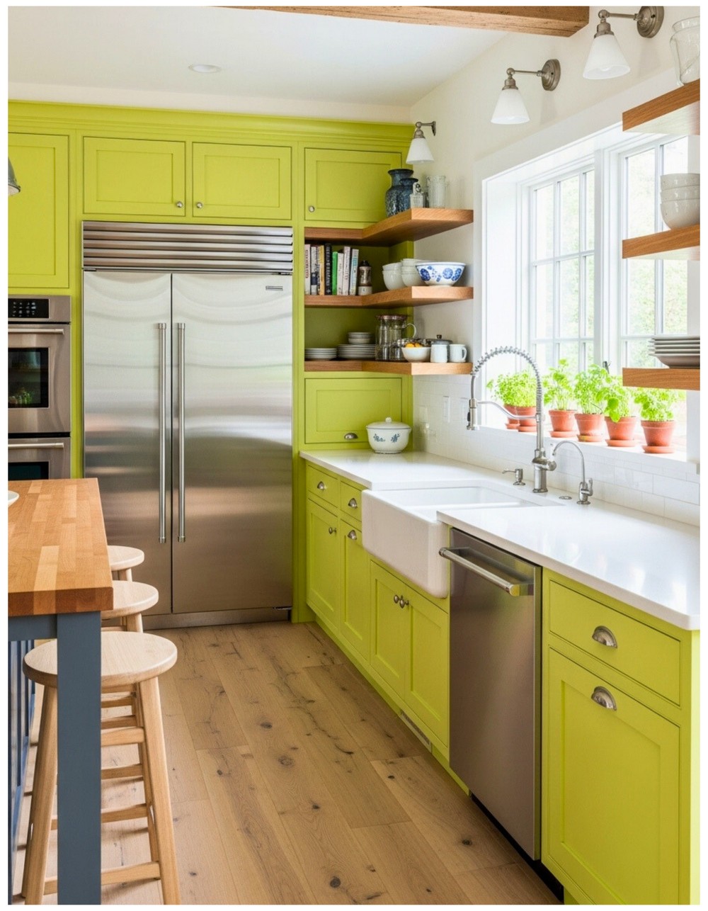 Fresh Green Kitchen Cabinets