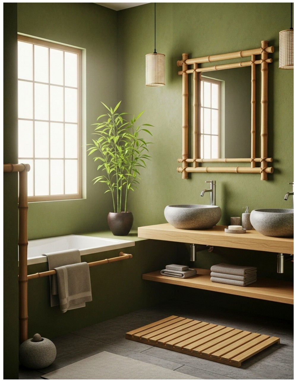 Green Zen Garden Oasis