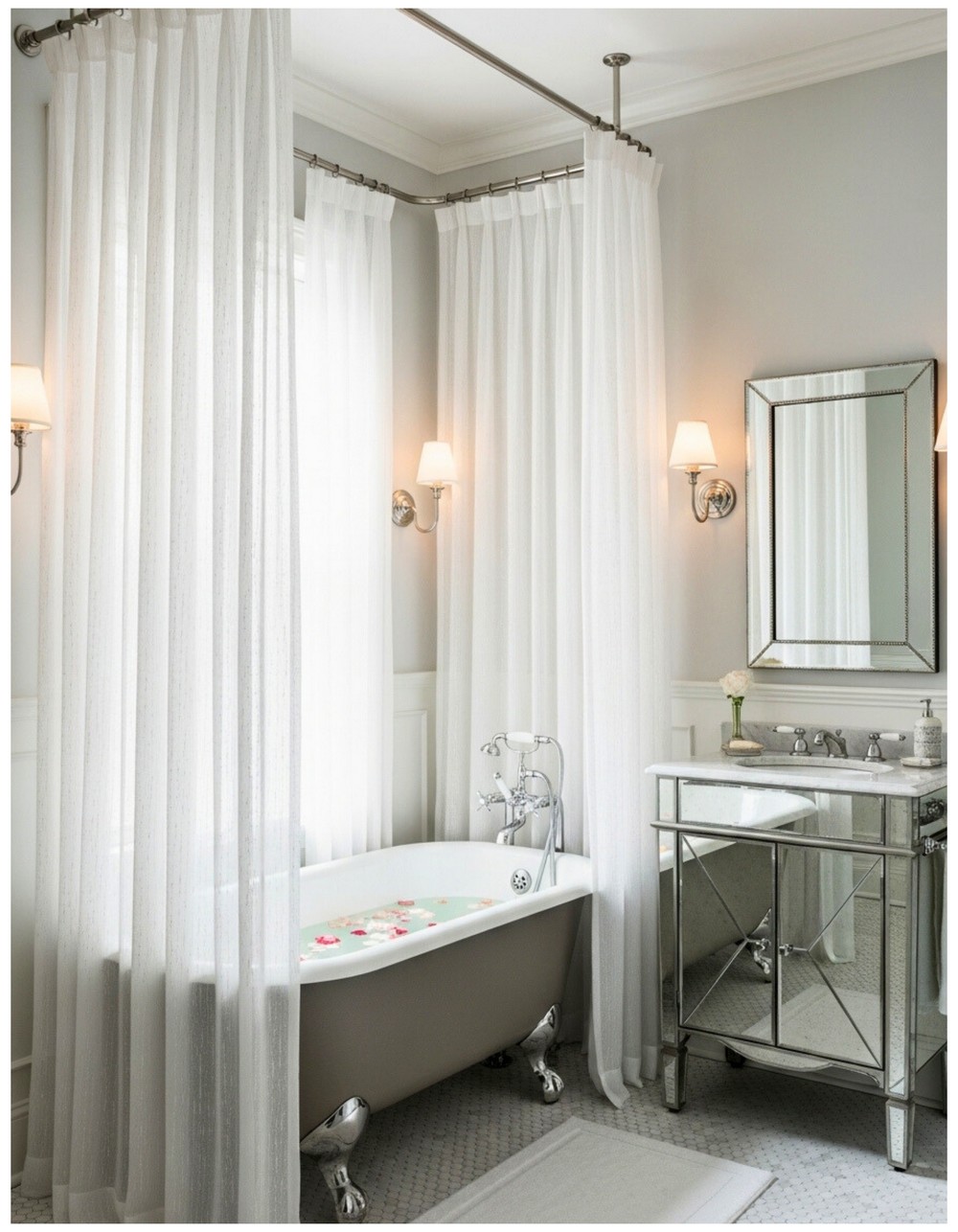 Illusion of Height with Curtain Rail