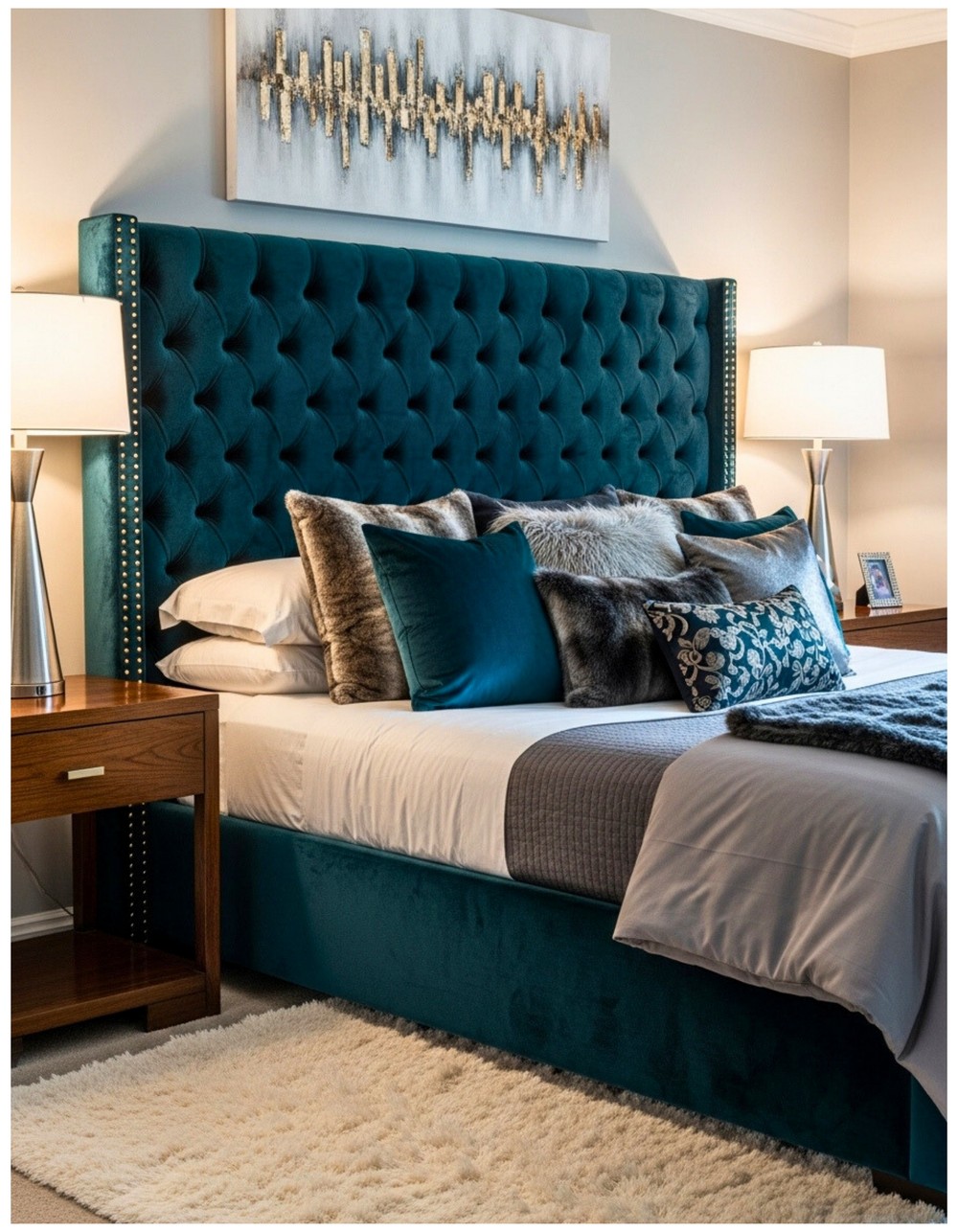 Luxurious Oversized Headboard for Master Bedroom
