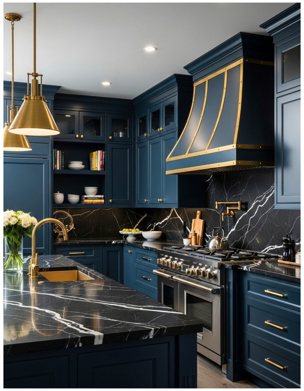 Midnight Blue Kitchen Cabinets