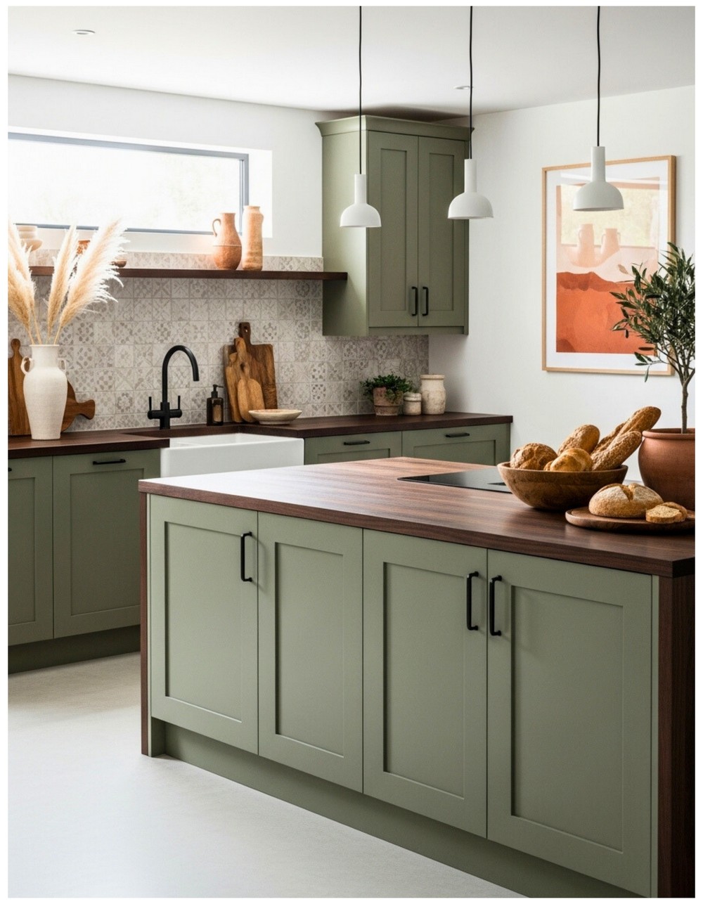 Olive Green Shaker Cabinets Trend