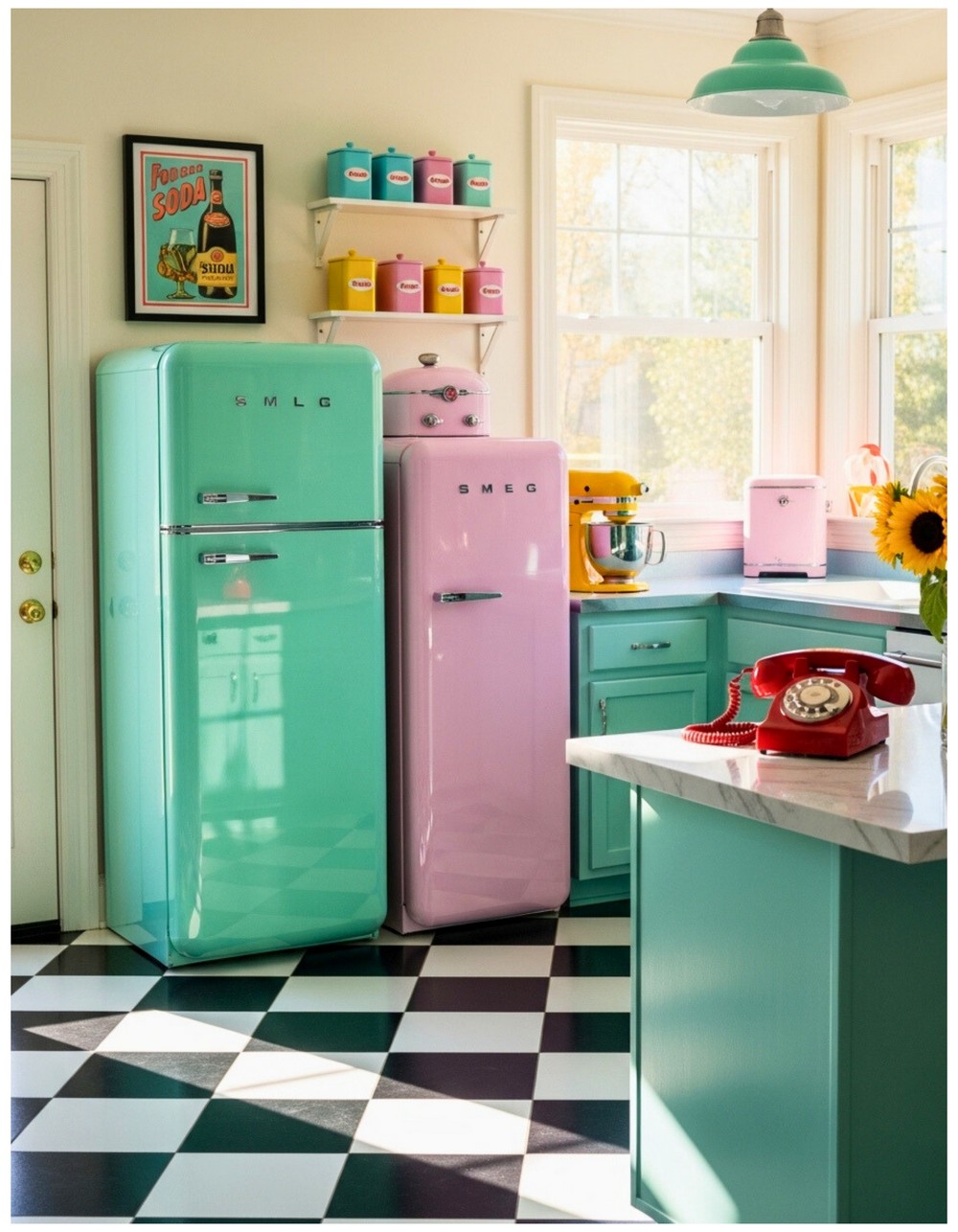 Retro Colorful Kitchen Appliances