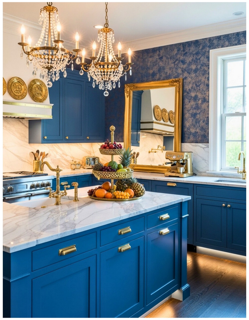 Royal Blue with Gold Accents