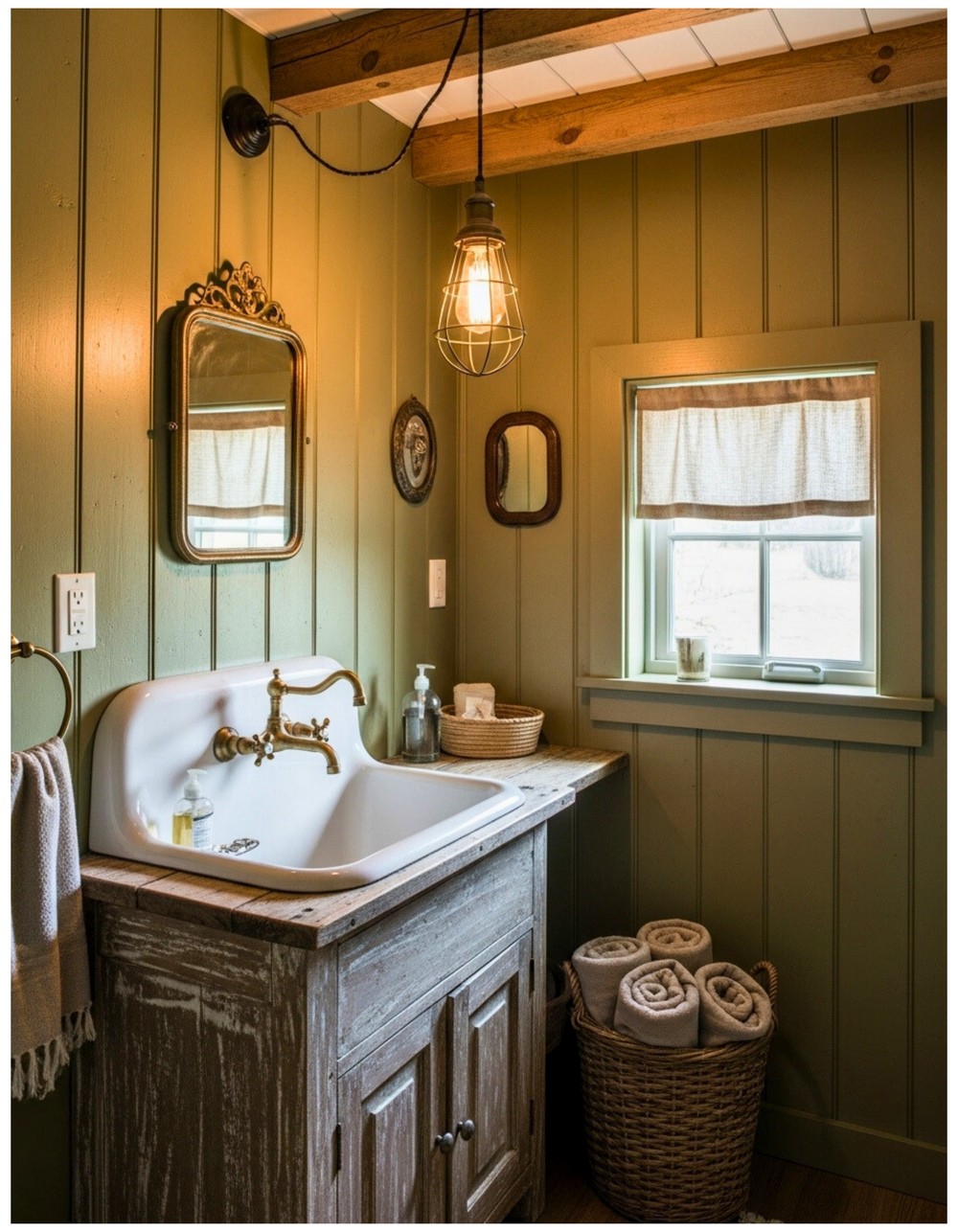 Rustic Farmhouse Bathroom Design