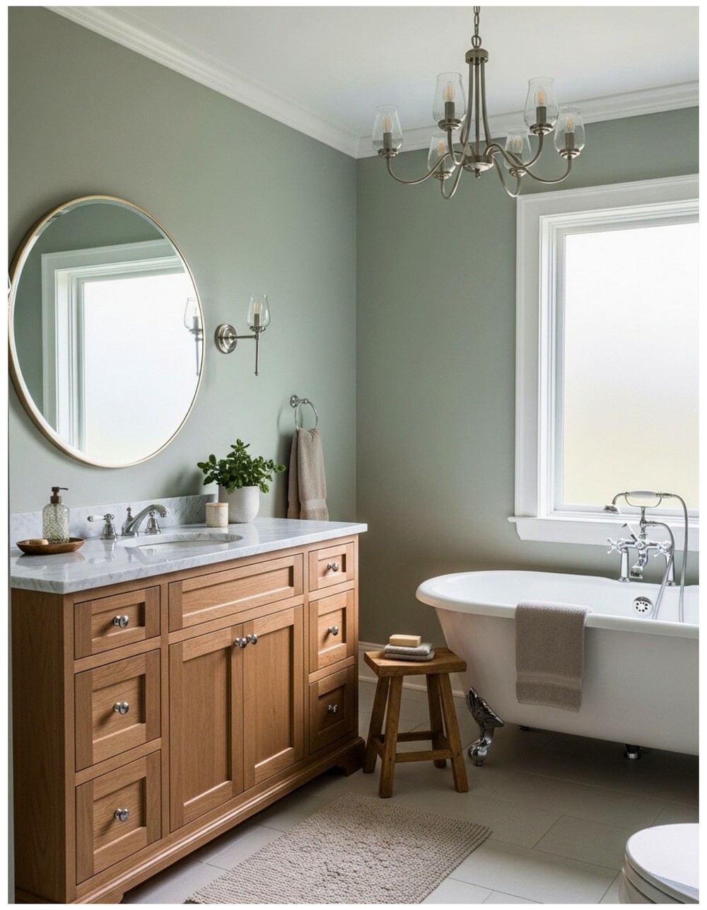 Timeless Sage Green Bathroom Style