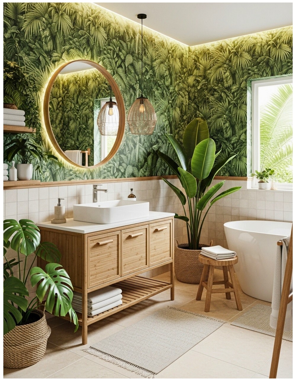 Tropical Bathroom Oasis