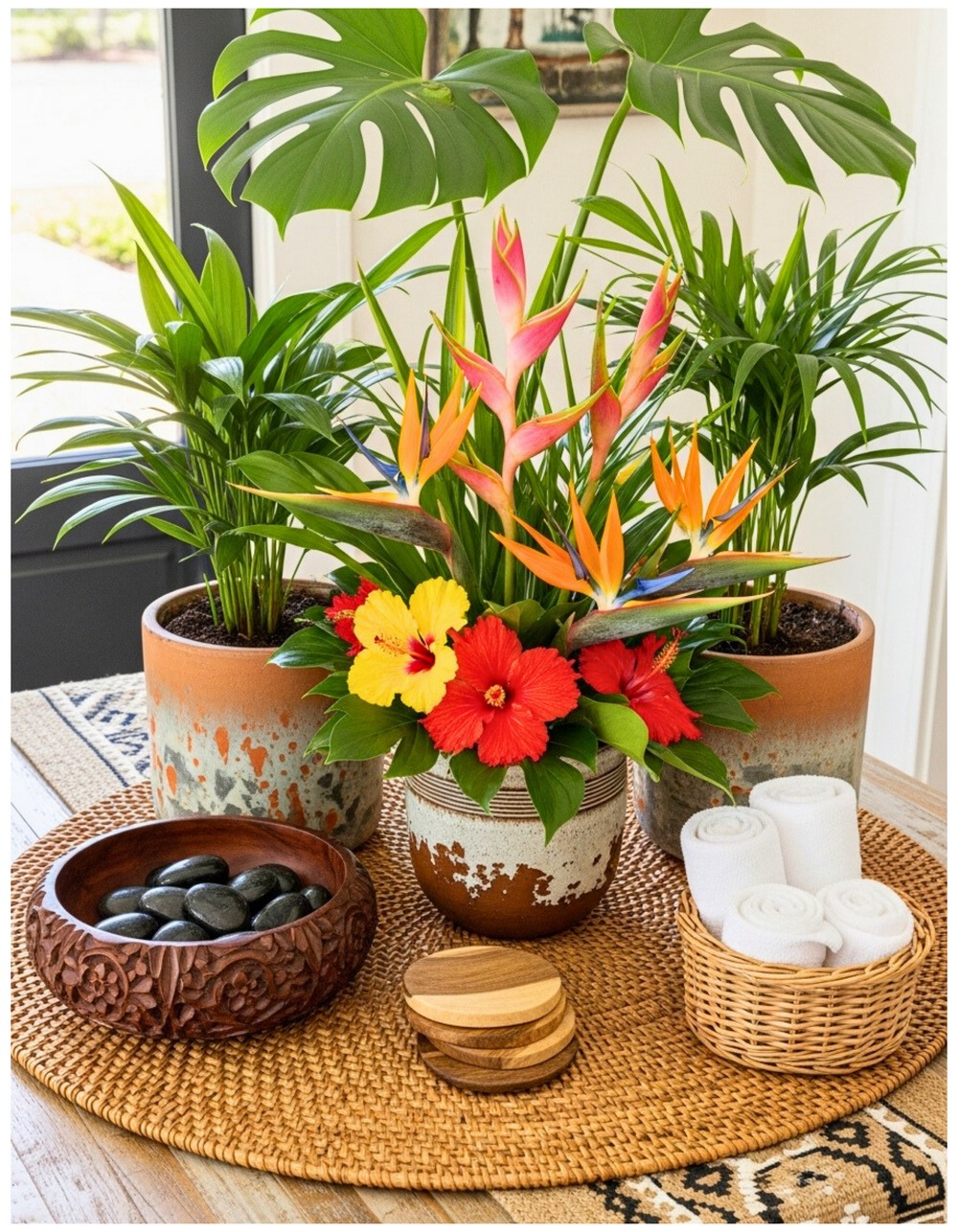 Tropical Paradise Table Decor Idea
