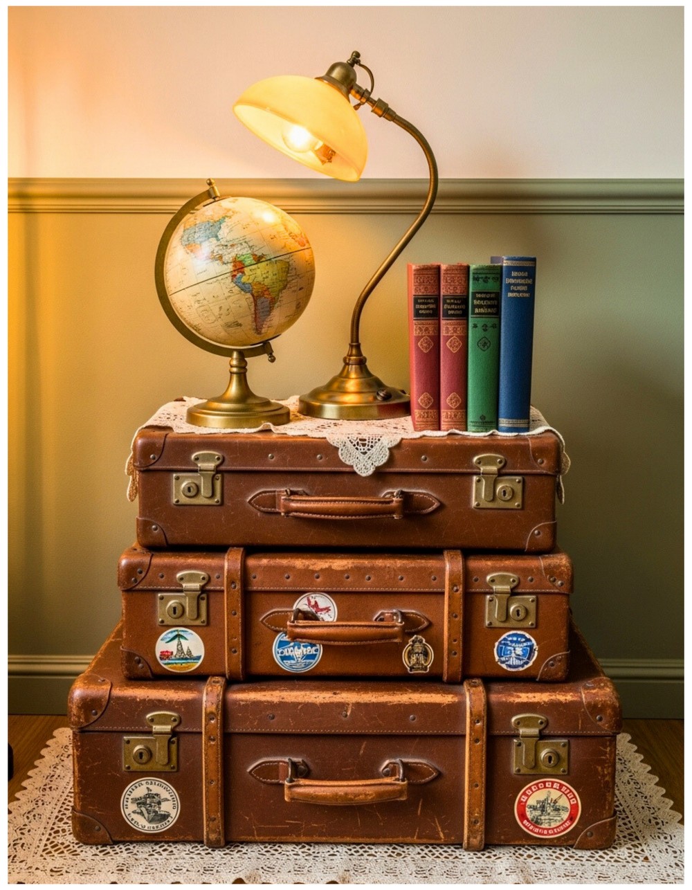 Vintage Suitcase Entrance Table