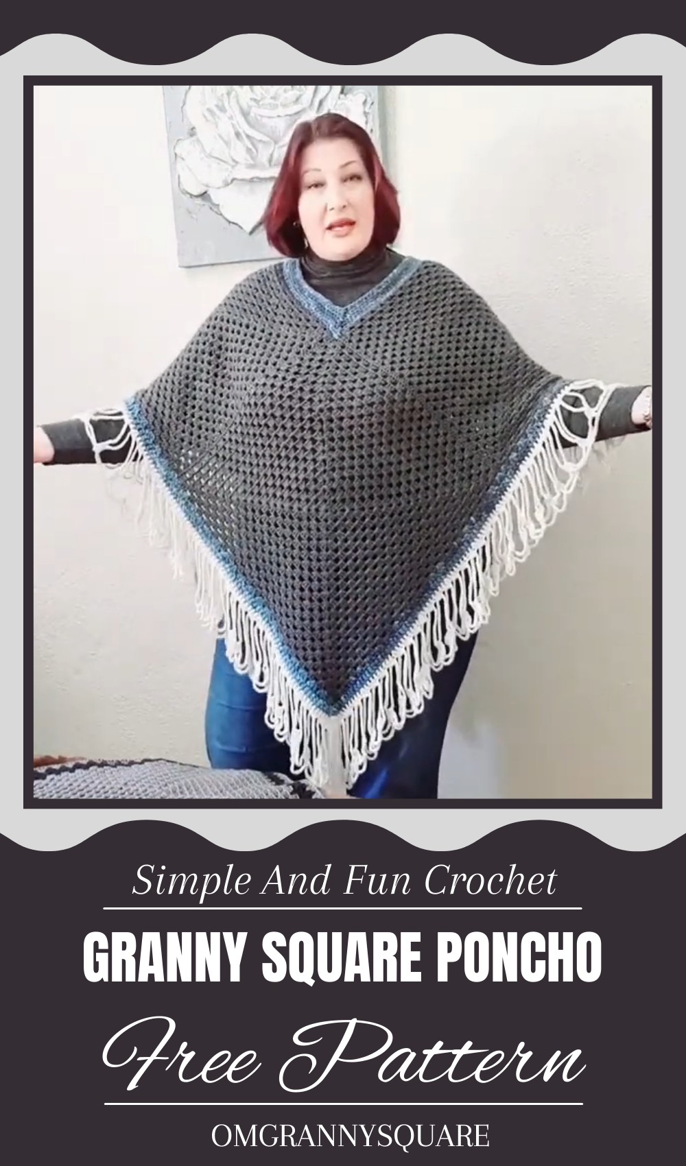 Crochet Granny Square Poncho Tutorial