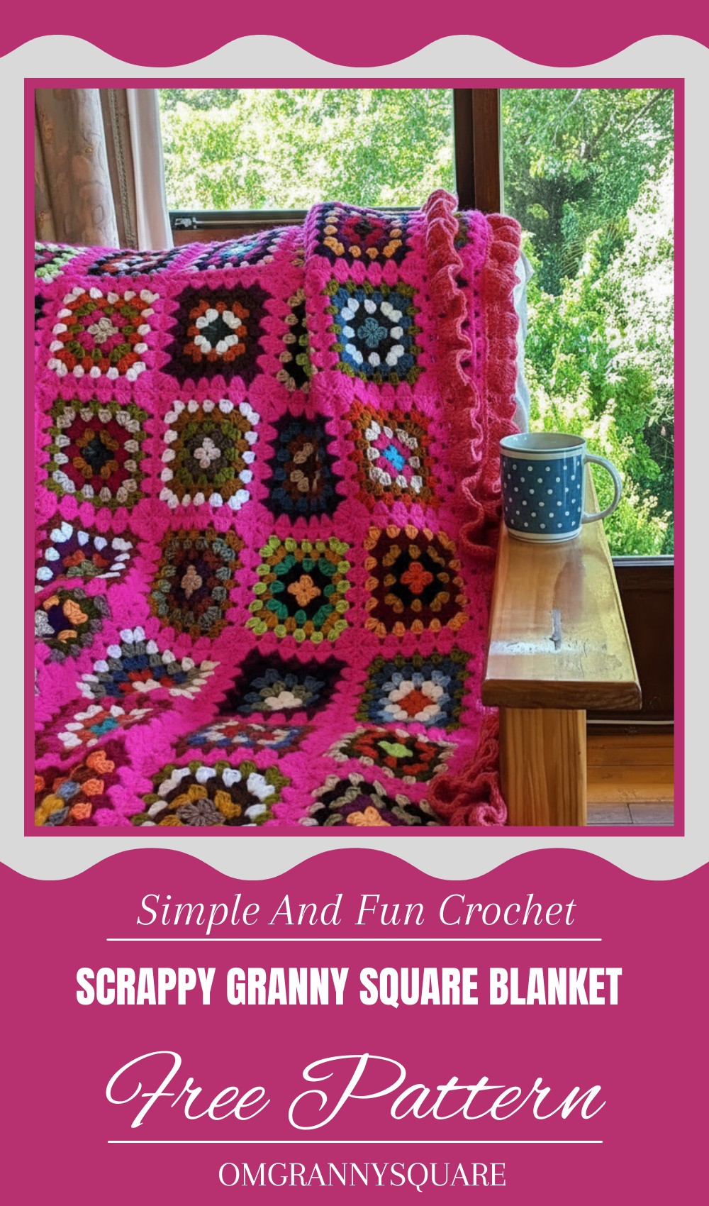 Crochet Scrappy Granny Square Blanket Tutorial