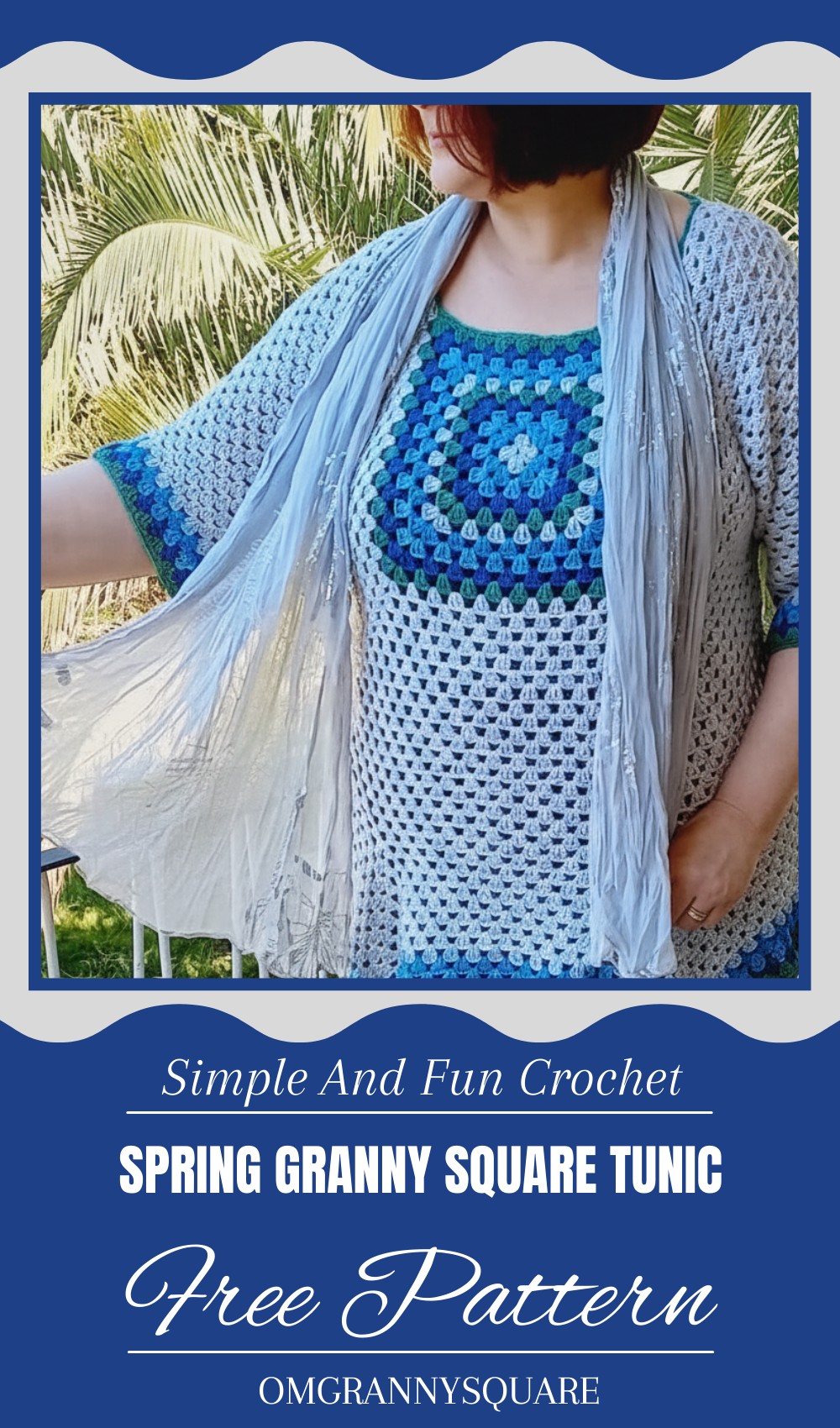 Crochet Spring Granny Square Tunic Tutorial