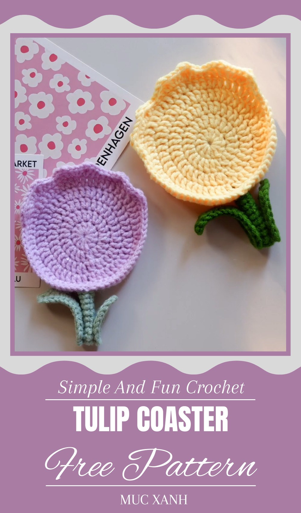 Crochet Tulip Coaster Pattern