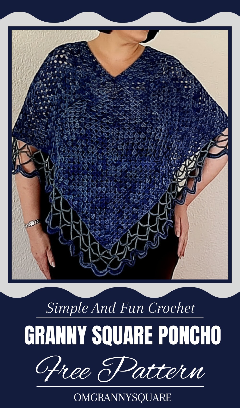 Granny Square Poncho Crochet Tutorial