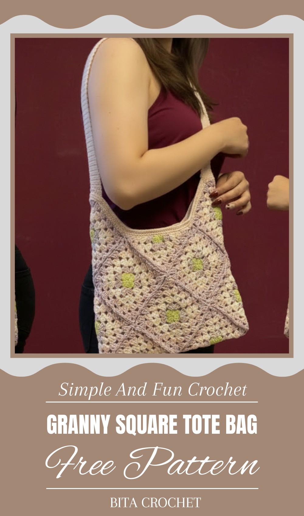 Granny Square Tote Bag Crochet Tutorial