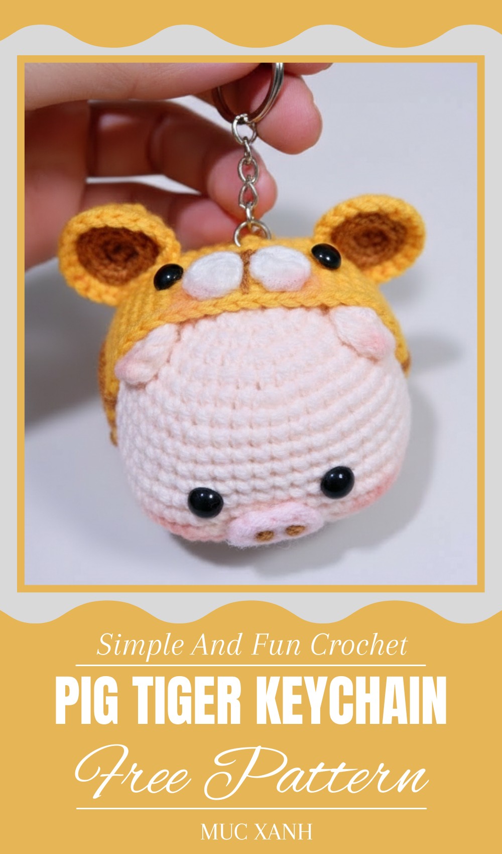 How To Crochet Pig Tiger Keychain