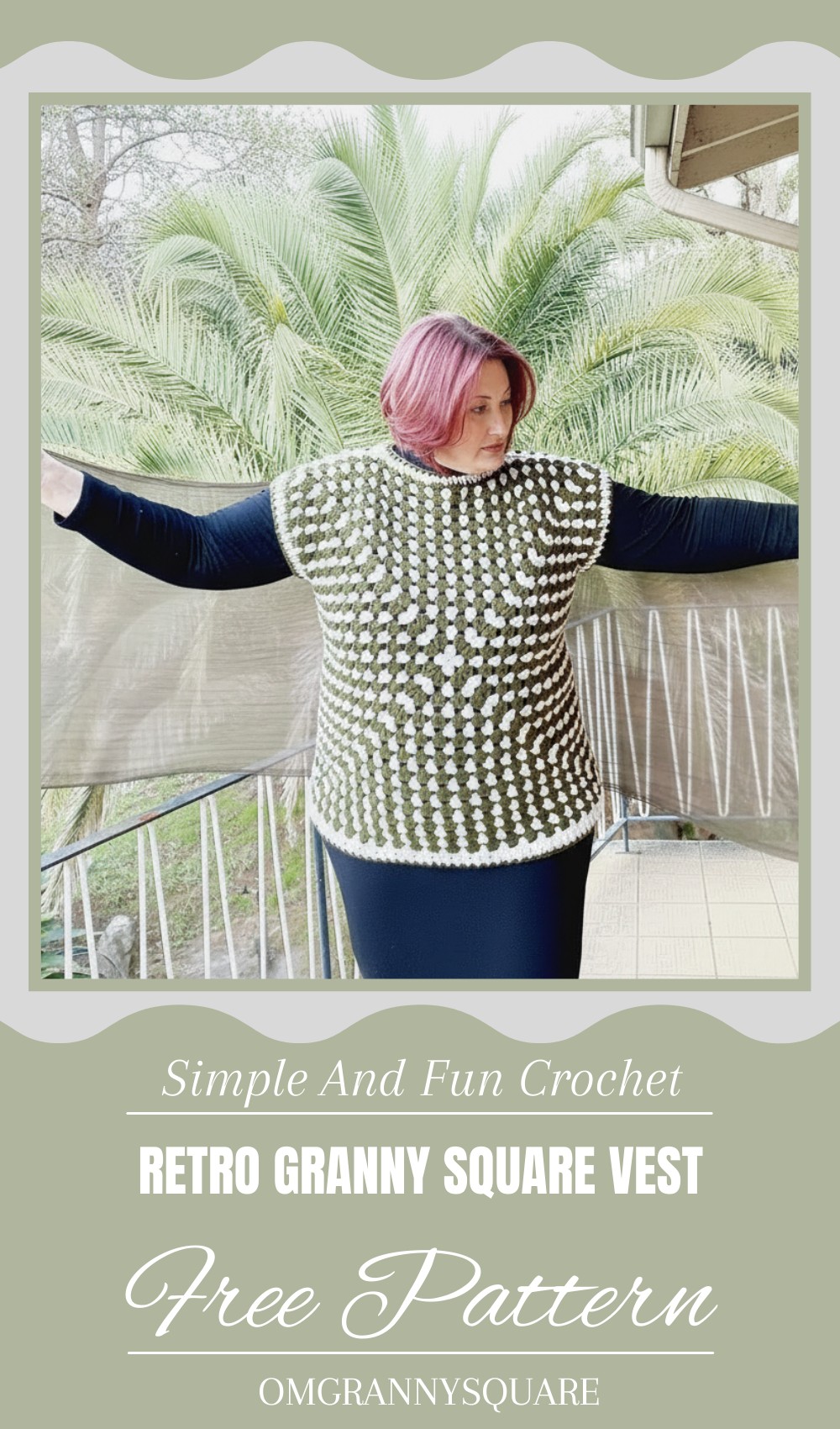 Retro Granny Square Vest Crochet Tutorial