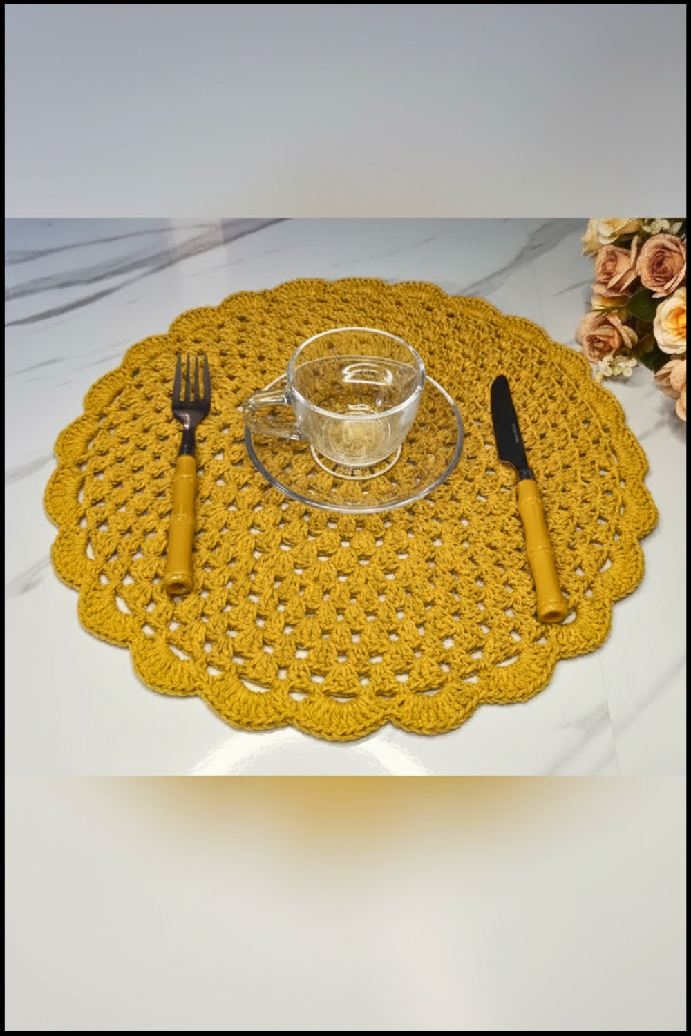 Crochet American Style Placemat Tutorial 2