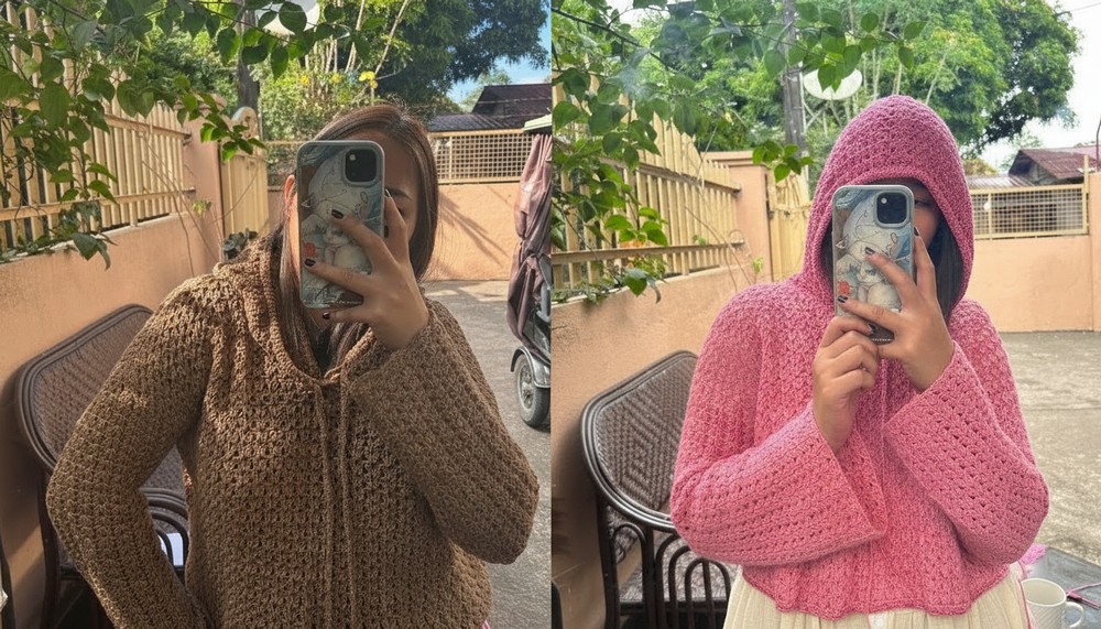 Crochet Anri Sweater Hoodie Tutorial 1