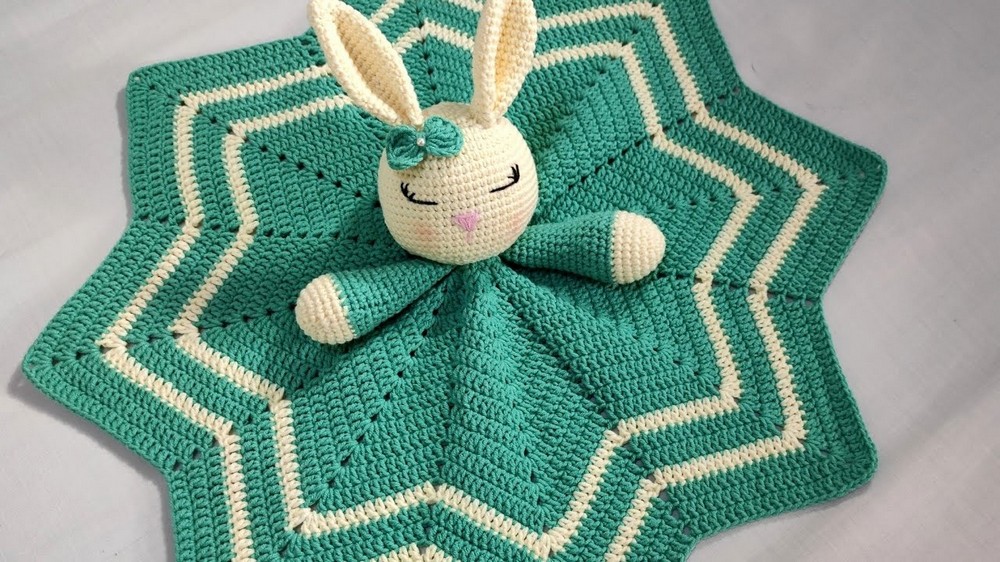 Crochet Bunny Lovey Blanket Pattern 2